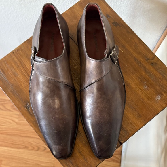 Magnanni Dark Brown Leather Oxfords - Picture 1 of 12
